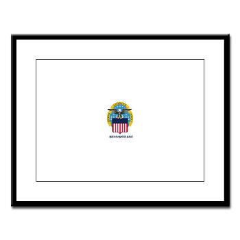dla - M01 - 02 - Defense Logistics Agency with Text - Large Framed Print