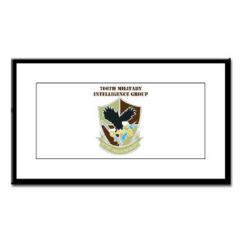 706MIG - M01 - 02 - DUI - 706th Military Intelligence Group with text - Small Framed Print
