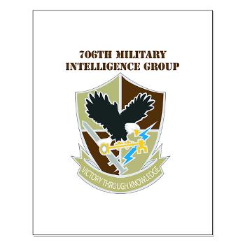 706MIG - M01 - 02 - DUI - 706th Military Intelligence Group with text - Mini Poster Print