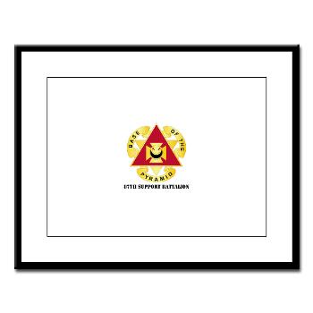 87SB - DUI - 87th Support Battalion with Text - Large Framed Print