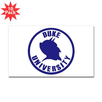 duke - M01 - 01 - SSI - ROTC - Duke University - Sticker (Rectangle 10 pk) - Click Image to Close