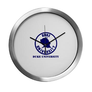 duke - M01 - 03 - SSI - ROTC - Duke University with Text - Modern Wall Clock