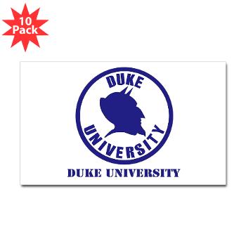 duke - M01 - 01 - SSI - ROTC - Duke University with Text - Sticker (Rectangle 10 pk) - Click Image to Close