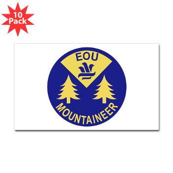 eou - M01 - 01 - SSI - ROTC - Eastern Oregon University - Sticker (Rectangle 10 pk)