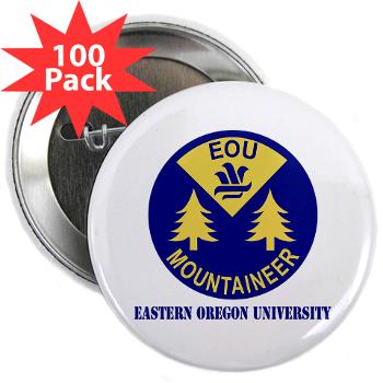 eou - M01 - 01 - SSI - ROTC - Eastern Oregon University with Text - 2.25" Button (100 pack) - Click Image to Close