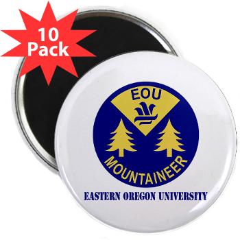 eou - M01 - 01 - SSI - ROTC - Eastern Oregon University with Text - 2.25" Magnet (10 pack) - Click Image to Close
