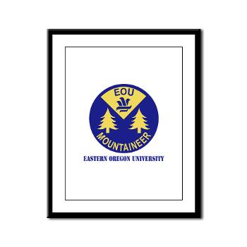 eou - M01 - 02 - SSI - ROTC - Eastern Oregon University with Text - Framed Panel Print