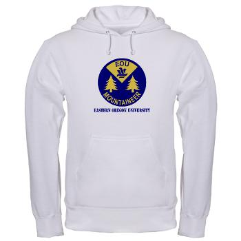 eou - A01 - 03 - SSI - ROTC - Eastern Oregon University with Text - Hooded Sweatshirt