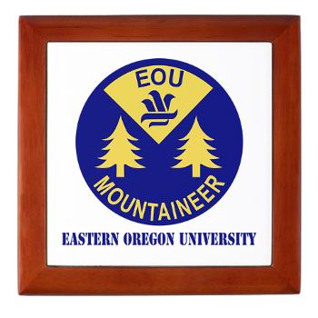 eou - M01 - 03 - SSI - ROTC - Eastern Oregon University with Text - Keepsake Box