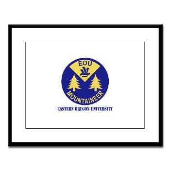 eou - M01 - 02 - SSI - ROTC - Eastern Oregon University with Text - Large Framed Print - Click Image to Close