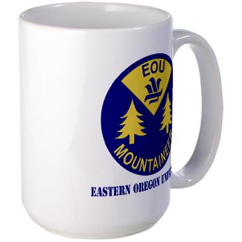 eou - M01 - 03 - SSI - ROTC - Eastern Oregon University with Text - Large Mug