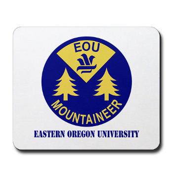 eou - M01 - 03 - SSI - ROTC - Eastern Oregon University with Text - Mousepad