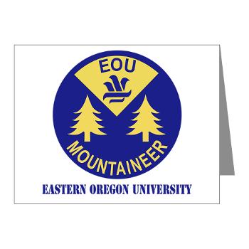 eou - M01 - 02 - SSI - ROTC - Eastern Oregon University with Text - Note Cards (Pk of 20)