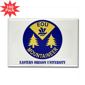 eou - M01 - 01 - SSI - ROTC - Eastern Oregon University with Text - Rectangle Magnet (100 pack) - Click Image to Close