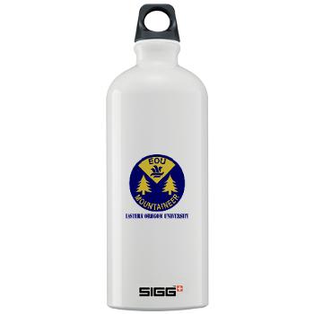 eou - M01 - 03 - SSI - ROTC - Eastern Oregon University with Text - Sigg Water Bottle 1.0L