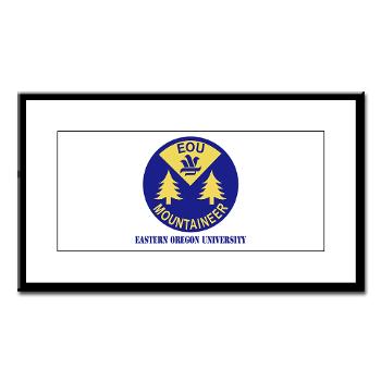 eou - M01 - 02 - SSI - ROTC - Eastern Oregon University with Text - Small Framed Print