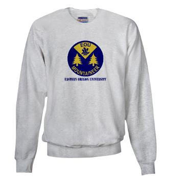 eou - A01 - 03 - SSI - ROTC - Eastern Oregon University with Text - Sweatshirt - Click Image to Close