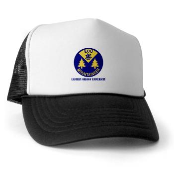 eou - A01 - 02 - SSI - ROTC - Eastern Oregon University with Text - Trucker Hat