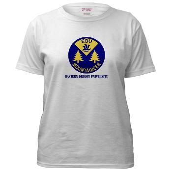 eou - A01 - 04 - SSI - ROTC - Eastern Oregon University with Text - Women's T-Shirt
