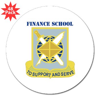 finance - M01 - 01 - DUI - Finance School with Text - 3" Lapel Sticker (48 pk)