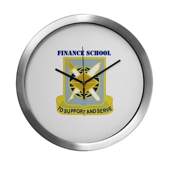 finance - M01 - 03 - DUI - Finance School with Text - Modern Wall Clock