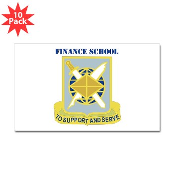 finance - M01 - 01 - DUI - Finance School with Text - Sticker (Rectangle 10 pk)
