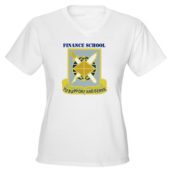 finance - A01 - 04 - DUI - Finance School with Text - Women's V-Neck T-Shirt