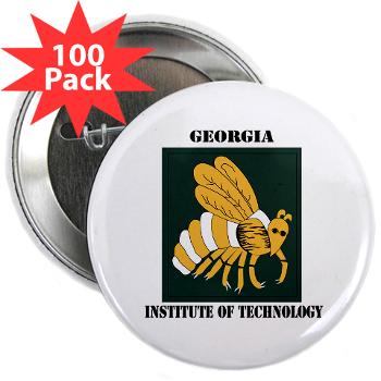 gatech - M01 - 01 - SSI - ROTC - Georgia Institute of Technology with Text - 2.25" Button (100 pack)