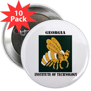 gatech - M01 - 01 - SSI - ROTC - Georgia Institute of Technology with Text - 2.25" Button (10 pack)