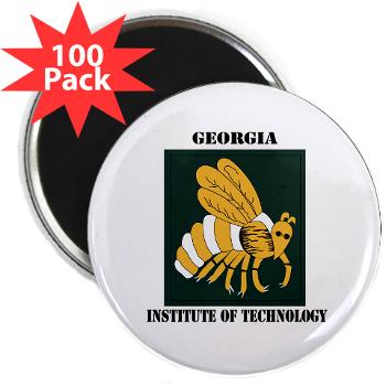 gatech - M01 - 01 - SSI - ROTC - Georgia Institute of Technology with Text - 2.25" Magnet (100 pack)