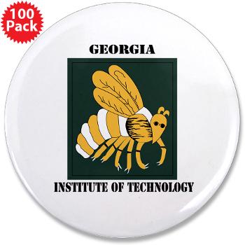 gatech - M01 - 01 - SSI - ROTC - Georgia Institute of Technology with Text - 3.5" Button (100 pack) - Click Image to Close