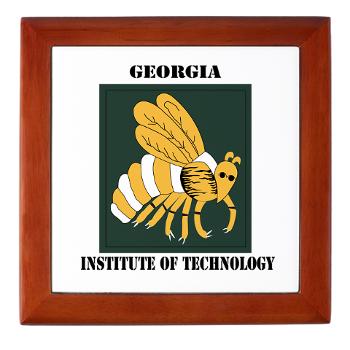 gatech - M01 - 03 - SSI - ROTC - Georgia Institute of Technology with Text - Keepsake Box