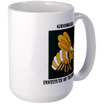 gatech - M01 - 03 - SSI - ROTC - Georgia Institute of Technology with Text - Large Mug
