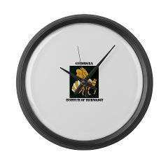 gatech - M01 - 03 - SSI - ROTC - Georgia Institute of Technology with Text - Large Wall Clock