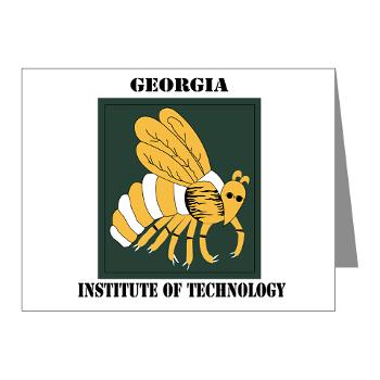 gatech - M01 - 02 - SSI - ROTC - Georgia Institute of Technology with Text - Note Cards (Pk of 20) - Click Image to Close