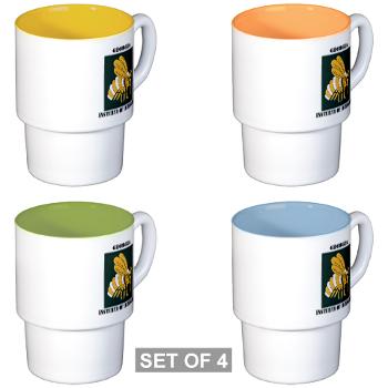 gatech - M01 - 03 - SSI - ROTC - Georgia Institute of Technology with Text - Stackable Mug Set (4 mugs)