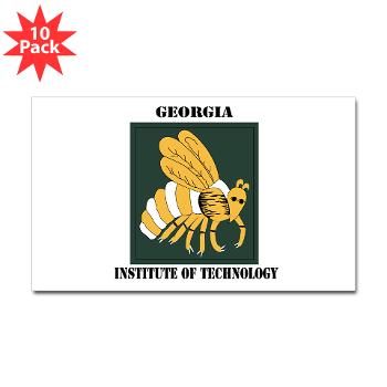 gatech - M01 - 01 - SSI - ROTC - Georgia Institute of Technology with Text - Sticker (Rectangle 10 pk) - Click Image to Close
