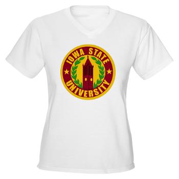 iastate - A01 - 04 - SSI - ROTC - Iowa State University - Women's V-Neck T-Shirt