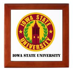 iastate - M01 - 03 - SSI - ROTC - Iowa State University with Text - Keepsake Box