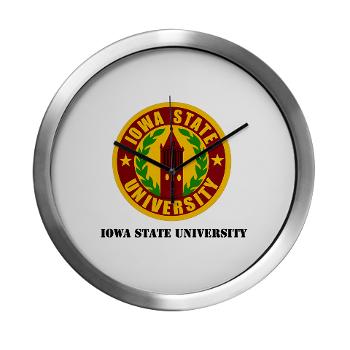 iastate - M01 - 03 - SSI - ROTC - Iowa State University with Text - Modern Wall Clock
