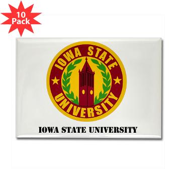 iastate - M01 - 01 - SSI - ROTC - Iowa State University with Text - Rectangle Magnet (100 pack)