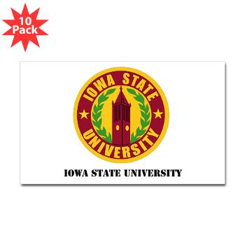 iastate - M01 - 01 - SSI - ROTC - Iowa State University with Text - Sticker (Rectangle 10 pk)