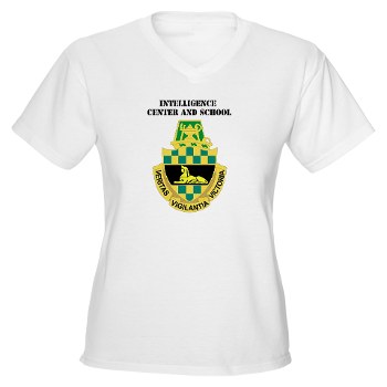 icon - A01 - 04 - DUI - Intelligence Center/School with Text - Women's V-Neck T-Shirt