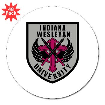 indwes - M01 - 01 - SSI - ROTC - Indiana Wesleyan University - 3" Lapel Sticker (48 pk)