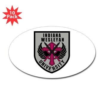 indwes - M01 - 01 - SSI - ROTC - Indiana Wesleyan University - Sticker (Oval 10 pk) - Click Image to Close