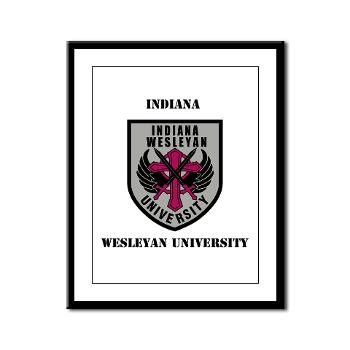 indwes - M01 - 02 - SSI - ROTC - Indiana Wesleyan University with Text - Framed Panel Print