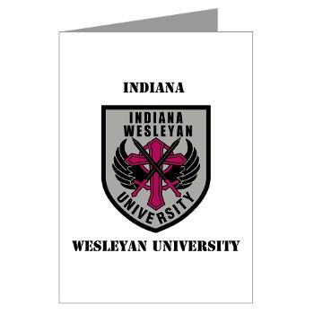 indwes - M01 - 02 - SSI - ROTC - Indiana Wesleyan University with Text - Greeting Cards (Pk of 10)