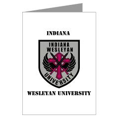indwes - M01 - 02 - SSI - ROTC - Indiana Wesleyan University with Text - Greeting Cards (Pk of 20)