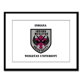 indwes - M01 - 02 - SSI - ROTC - Indiana Wesleyan University with Text - Large Framed Print