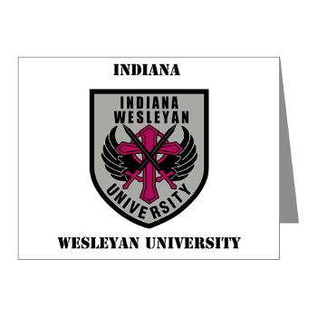 indwes - M01 - 02 - SSI - ROTC - Indiana Wesleyan University with Text - Note Cards (Pk of 20)